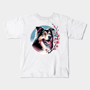 Romanian Mioritic Shepherd Dog, Spring Blossoms Joy Kids T-Shirt